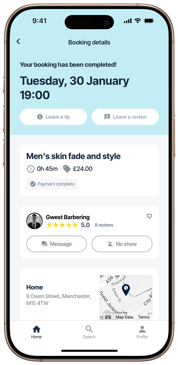 Doorly app booking details screen
