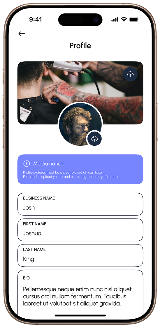 Stylist app mockup 1